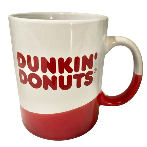Dunkin' Donuts Ceramic Coffee Cup Mug Red White Collectors 2017 DD IP Holder - Picture 1 of 10